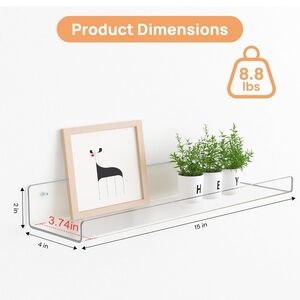 6 Pack Acrylic Shelves for Wall Storage